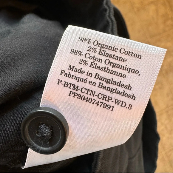 NWT Everlane Bottom Organic Cotton Crop Wide-leg Black size 2 - Picture 16 of 16